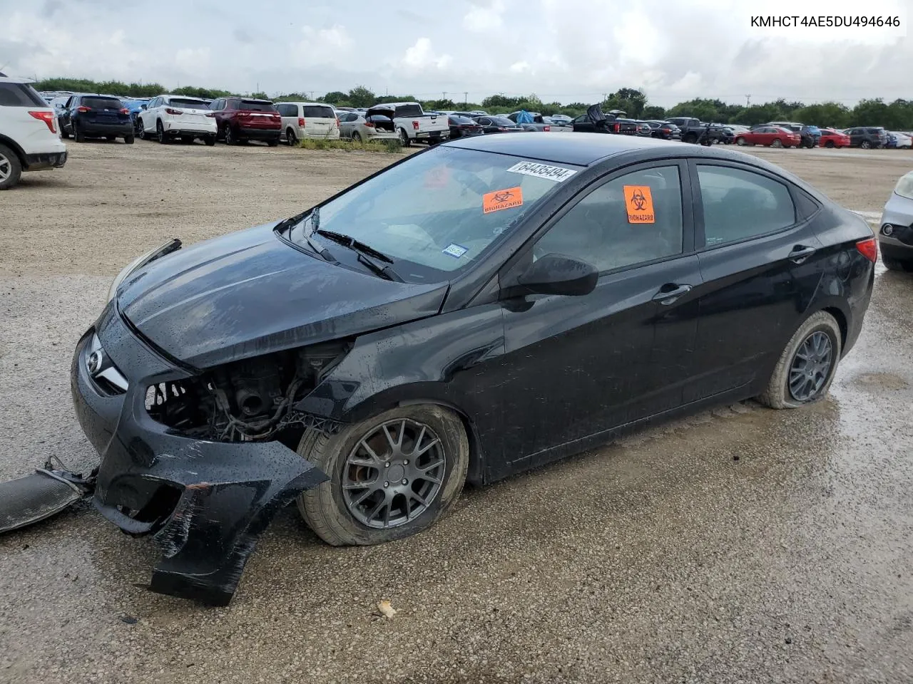 2013 Hyundai Accent Gls VIN: KMHCT4AE5DU494646 Lot: 64435494