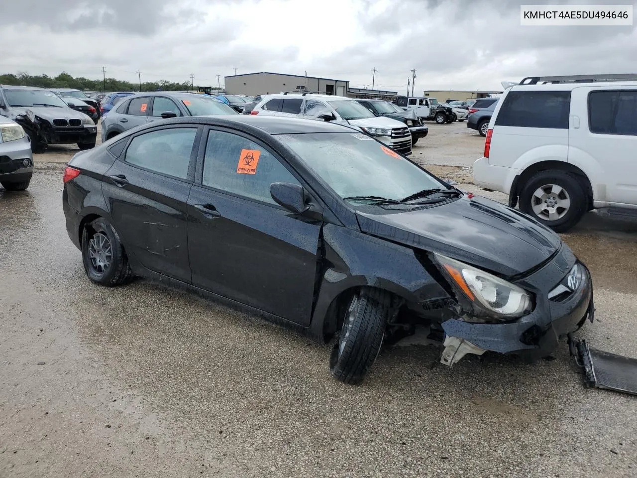 2013 Hyundai Accent Gls VIN: KMHCT4AE5DU494646 Lot: 64435494