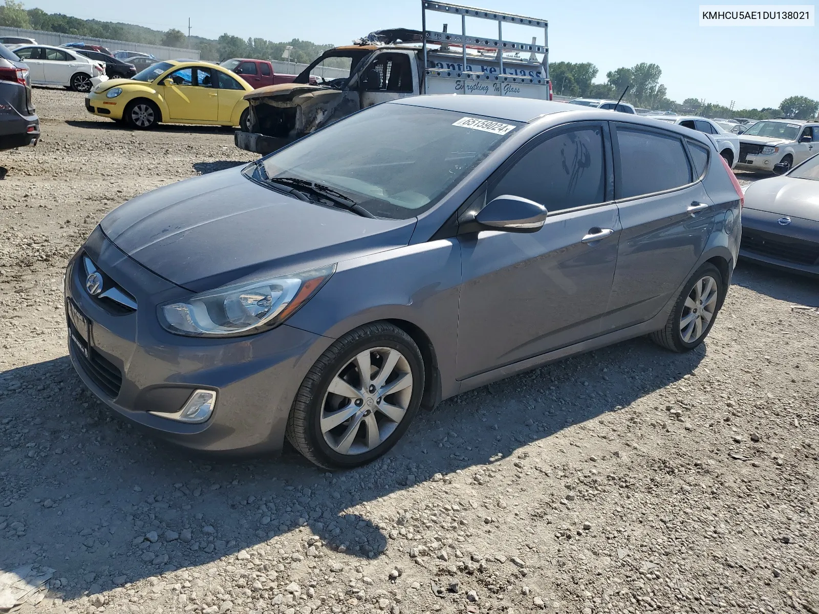 2013 Hyundai Accent Gls VIN: KMHCU5AE1DU138021 Lot: 65159024