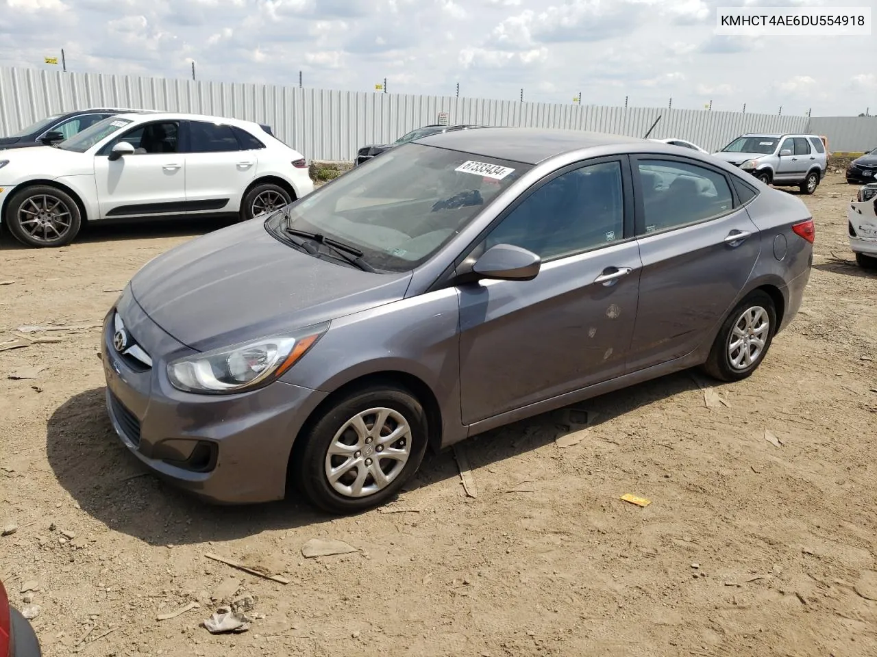 2013 Hyundai Accent Gls VIN: KMHCT4AE6DU554918 Lot: 67333434