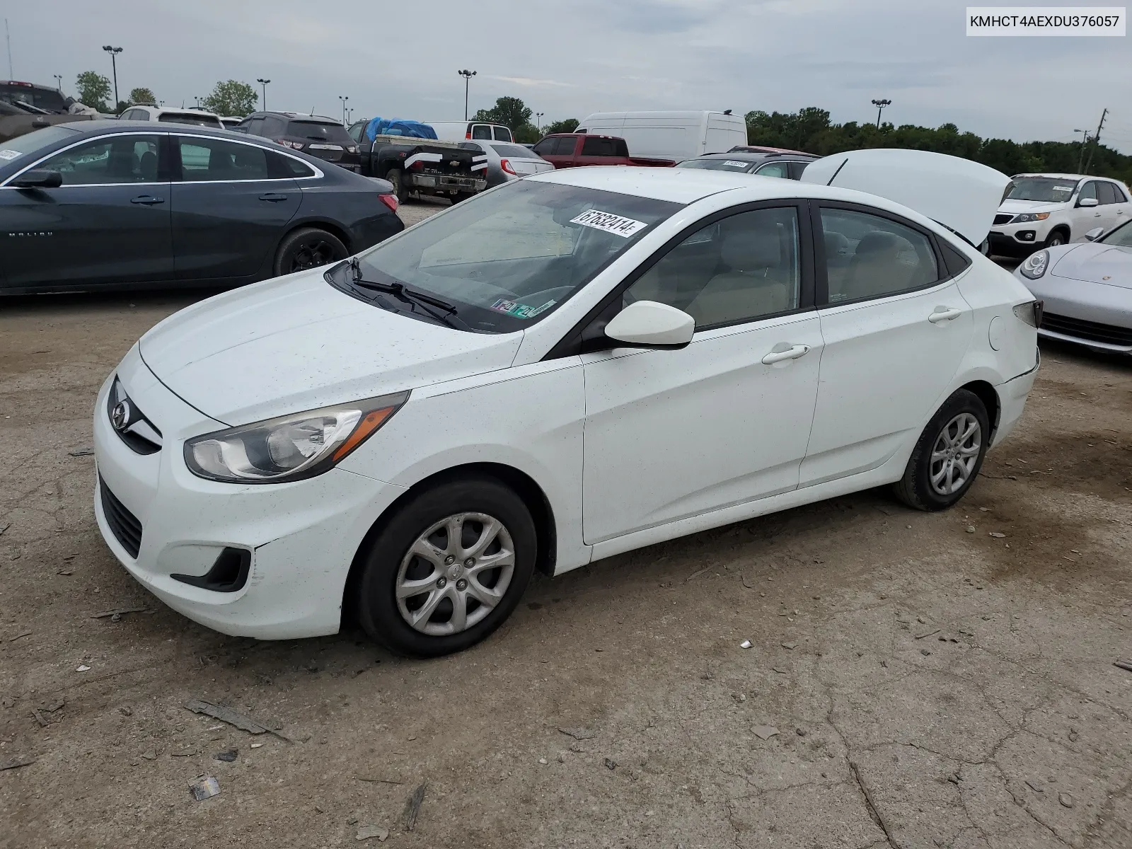 2013 Hyundai Accent Gls VIN: KMHCT4AEXDU376057 Lot: 67632414