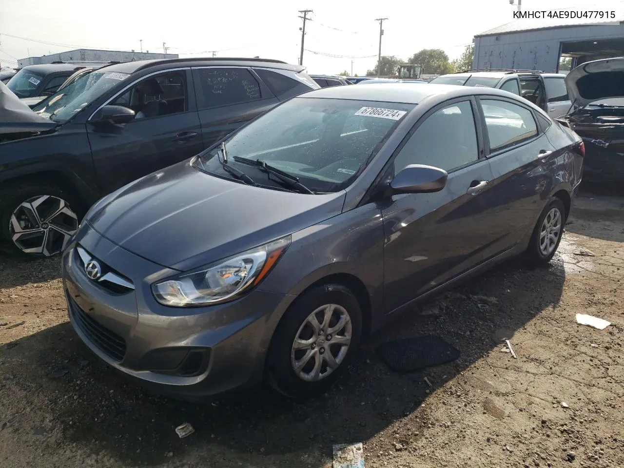 2013 Hyundai Accent Gls VIN: KMHCT4AE9DU477915 Lot: 67866724