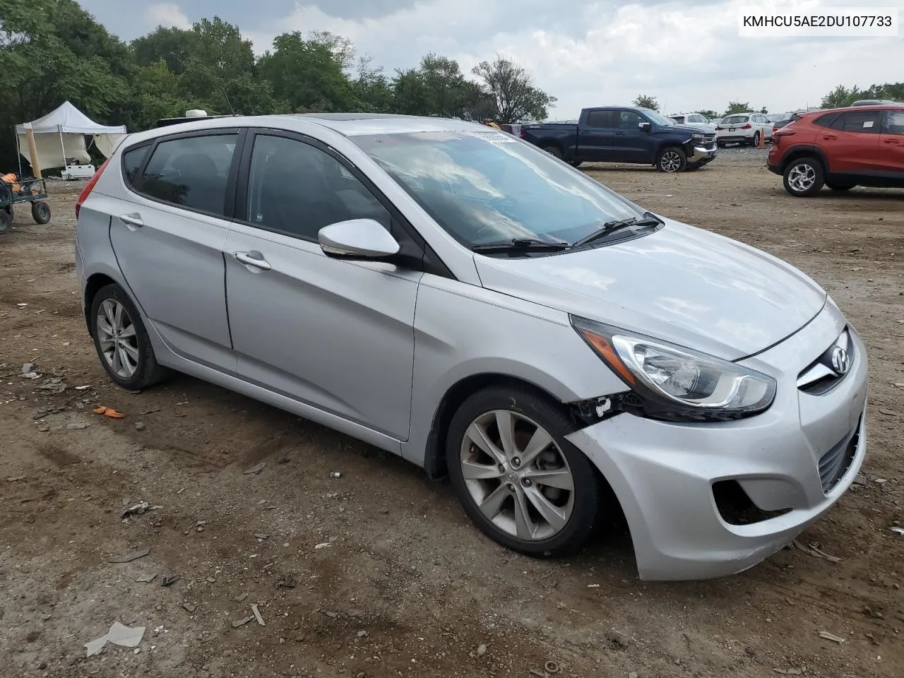 2013 Hyundai Accent Gls VIN: KMHCU5AE2DU107733 Lot: 68883504