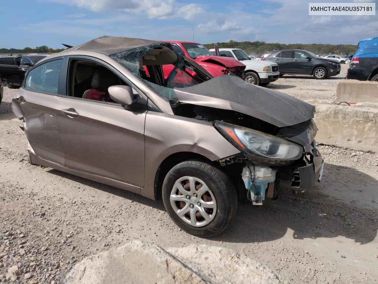 2013 Hyundai Accent Gls VIN: KMHCT4AE4DU357181 Lot: 70331264