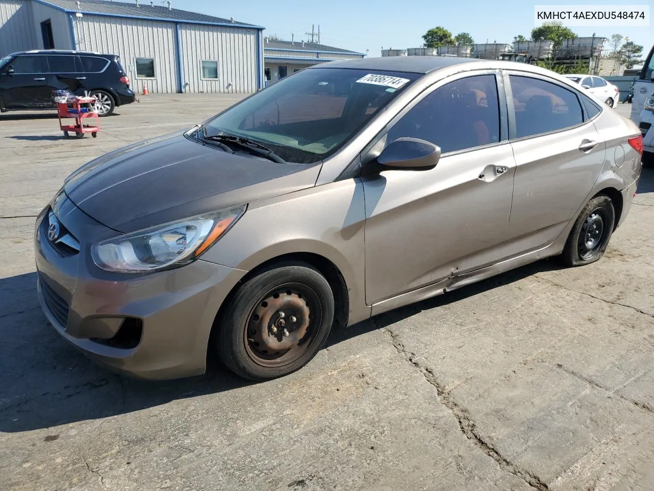 2013 Hyundai Accent Gls VIN: KMHCT4AEXDU548474 Lot: 70386714