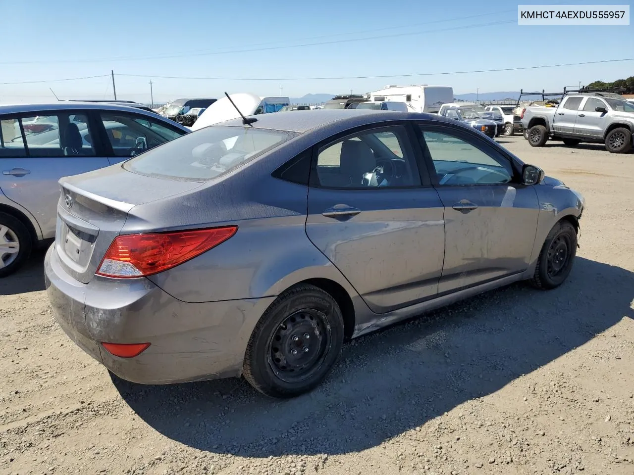 2013 Hyundai Accent Gls VIN: KMHCT4AEXDU555957 Lot: 70708484