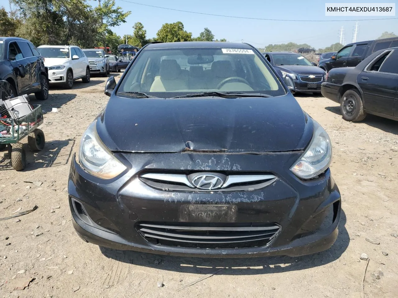 2013 Hyundai Accent Gls VIN: KMHCT4AEXDU413687 Lot: 70765594