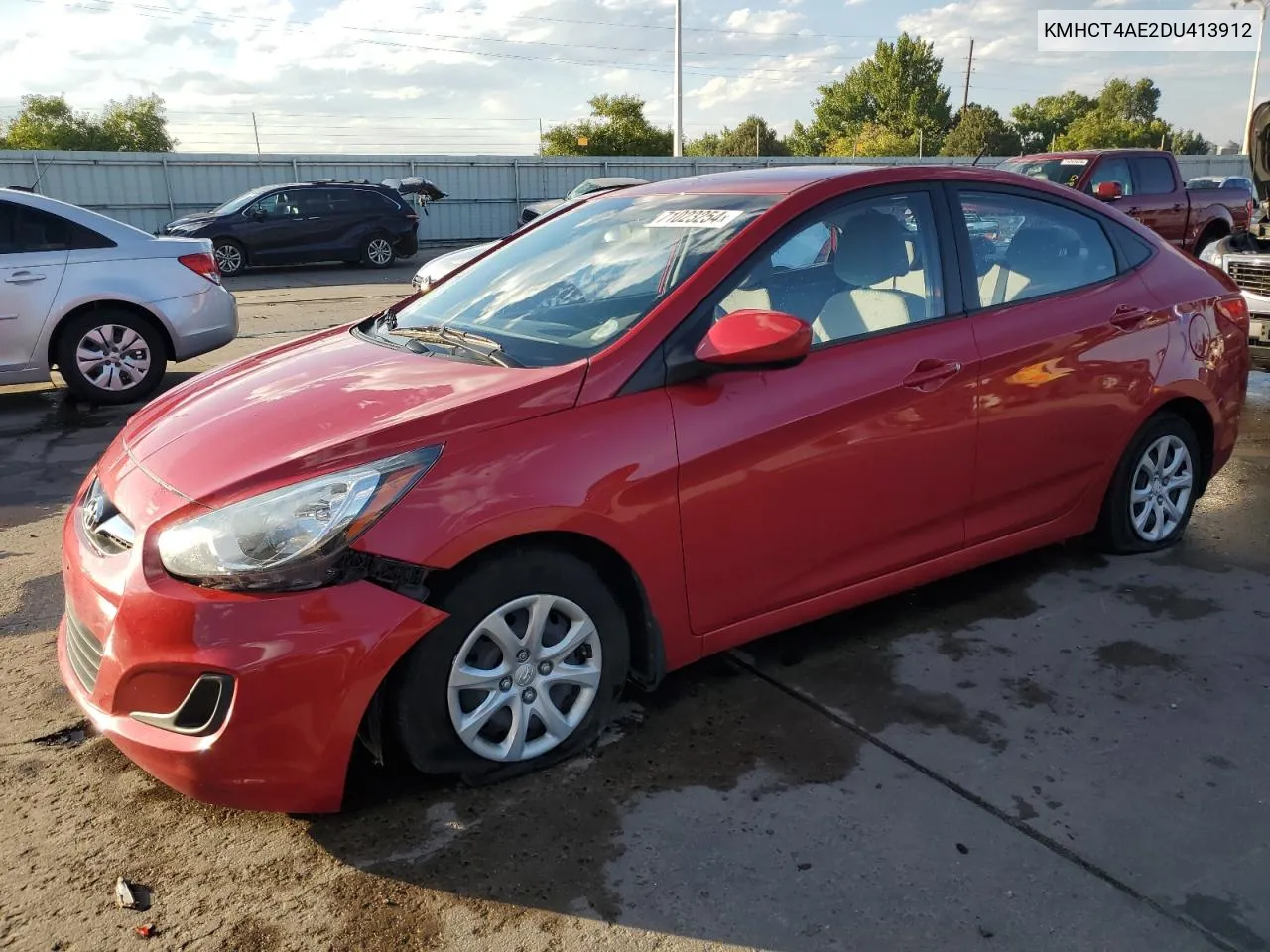 2013 Hyundai Accent Gls VIN: KMHCT4AE2DU413912 Lot: 71023254