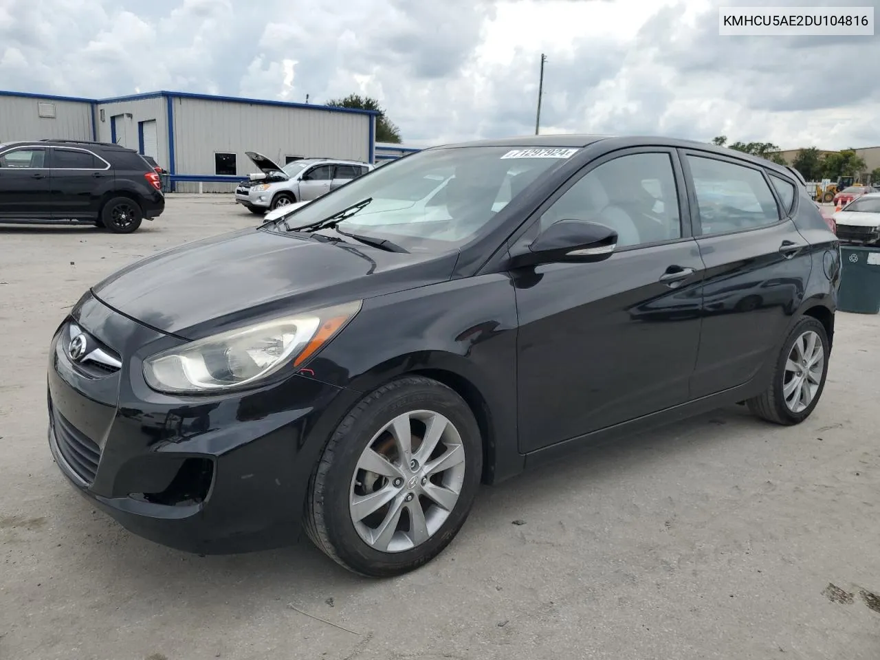 2013 Hyundai Accent Gls VIN: KMHCU5AE2DU104816 Lot: 71297924