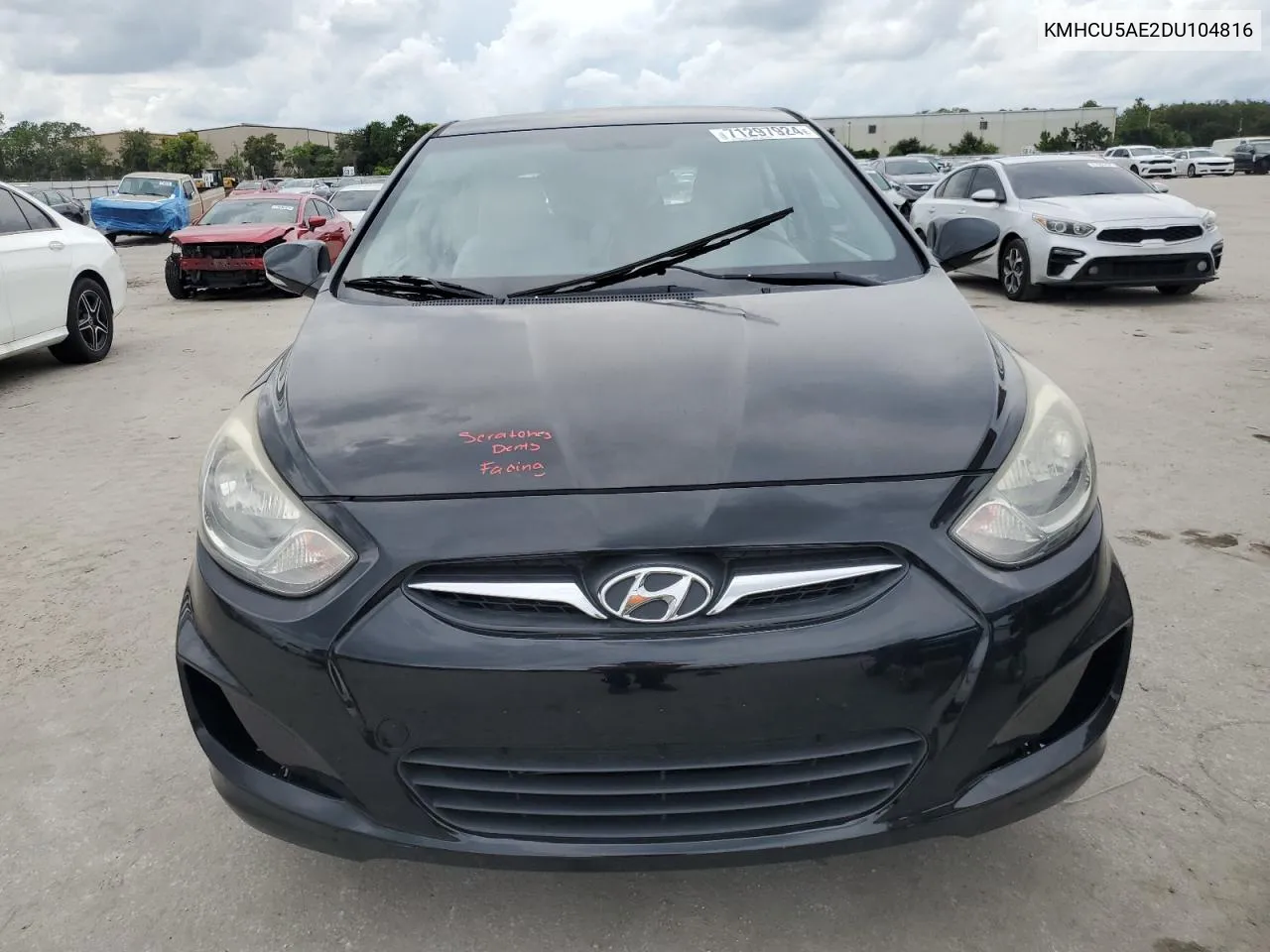 2013 Hyundai Accent Gls VIN: KMHCU5AE2DU104816 Lot: 71297924