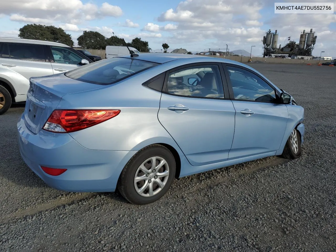 2013 Hyundai Accent Gls VIN: KMHCT4AE7DU552756 Lot: 71797624