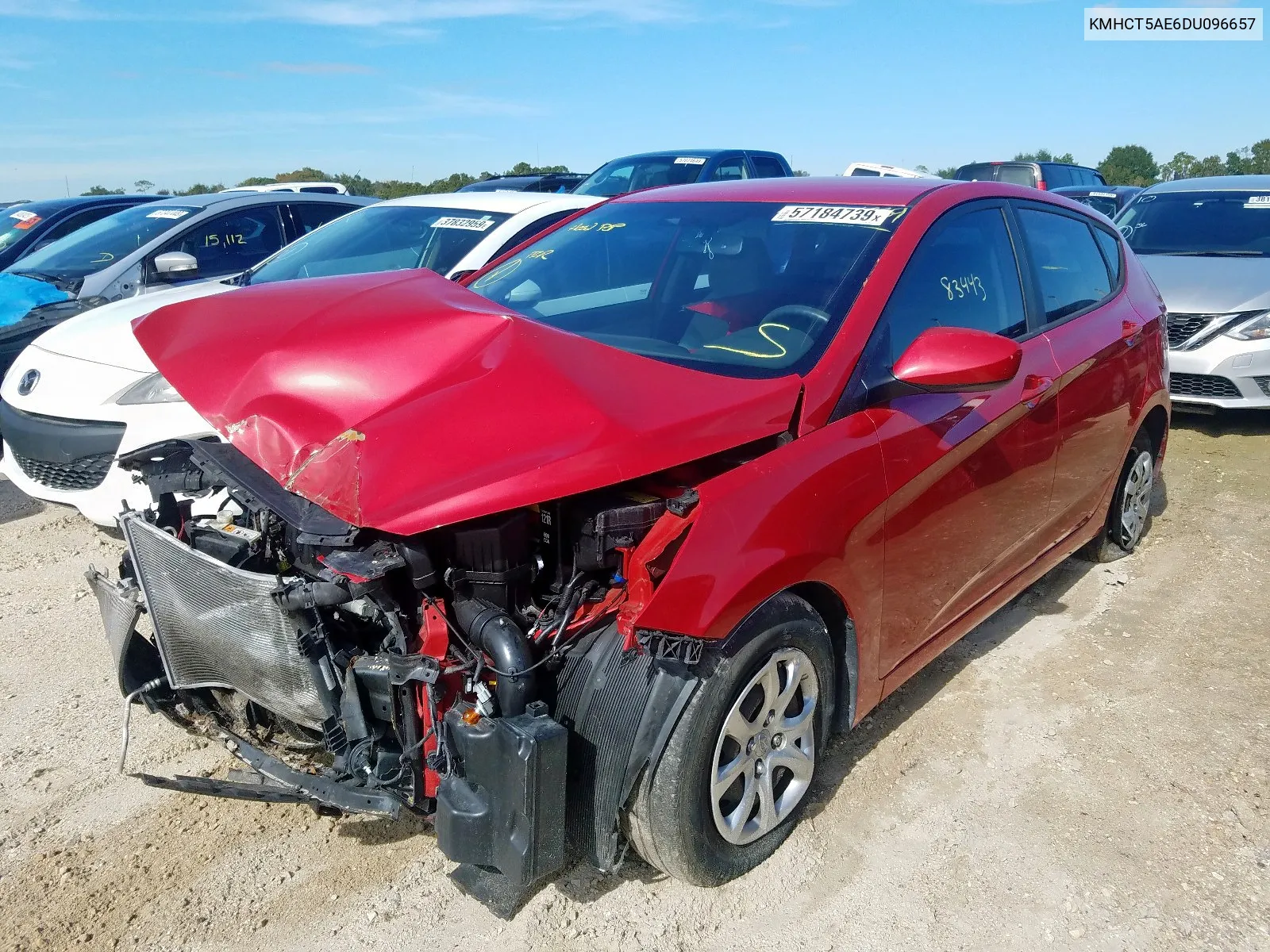 KMHCT5AE6DU096657 2013 Hyundai Accent Gls