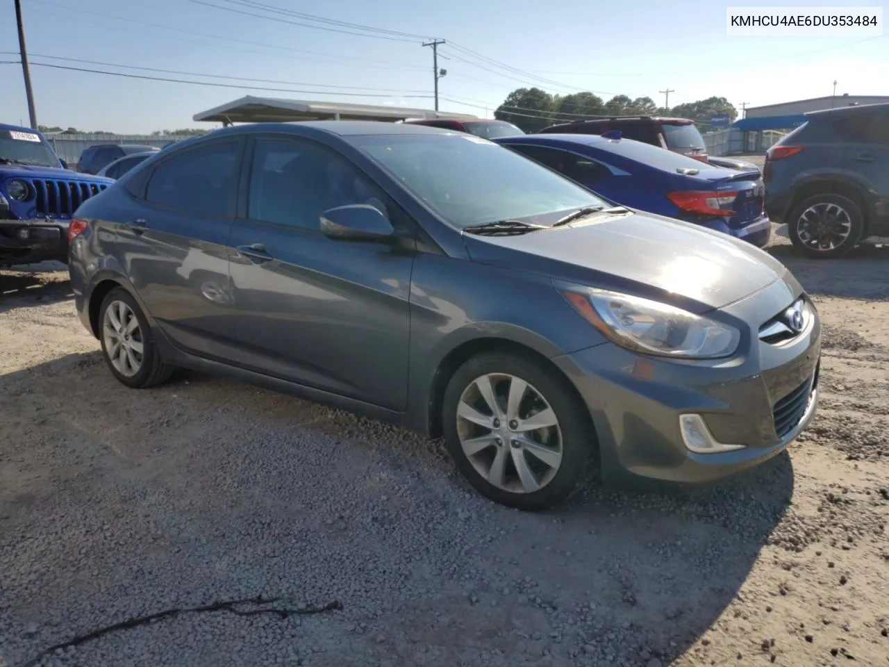 2013 Hyundai Accent Gls VIN: KMHCU4AE6DU353484 Lot: 72146024