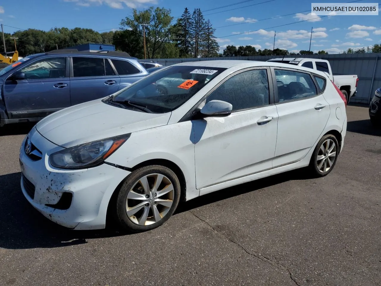 2013 Hyundai Accent Gls VIN: KMHCU5AE1DU102085 Lot: 72199234