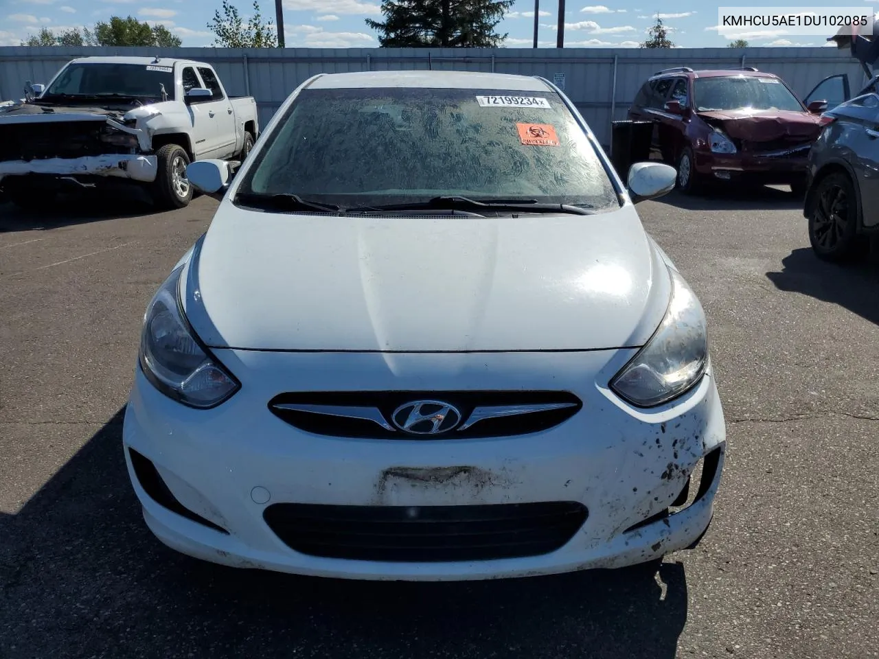 2013 Hyundai Accent Gls VIN: KMHCU5AE1DU102085 Lot: 72199234