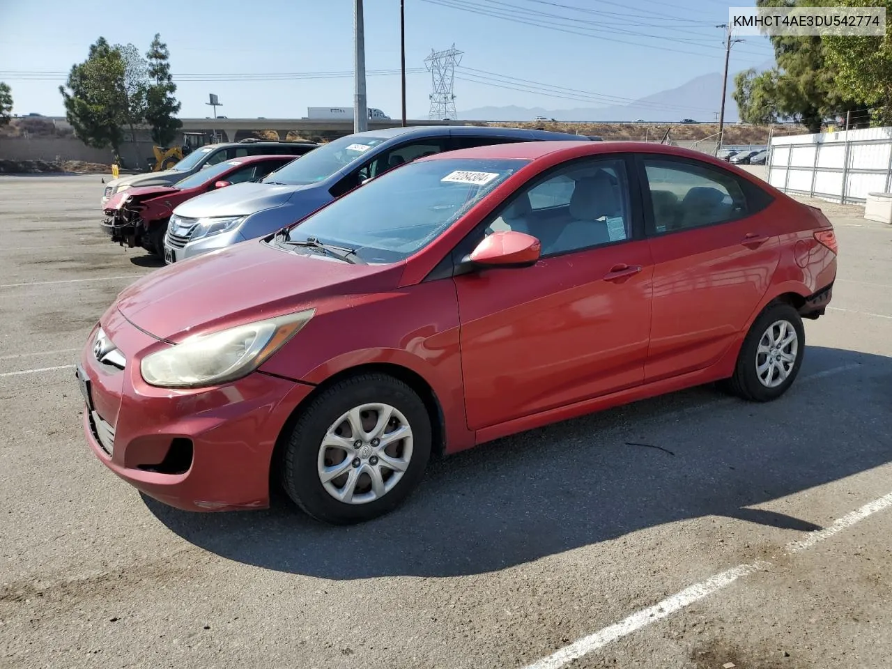 2013 Hyundai Accent Gls VIN: KMHCT4AE3DU542774 Lot: 72284304