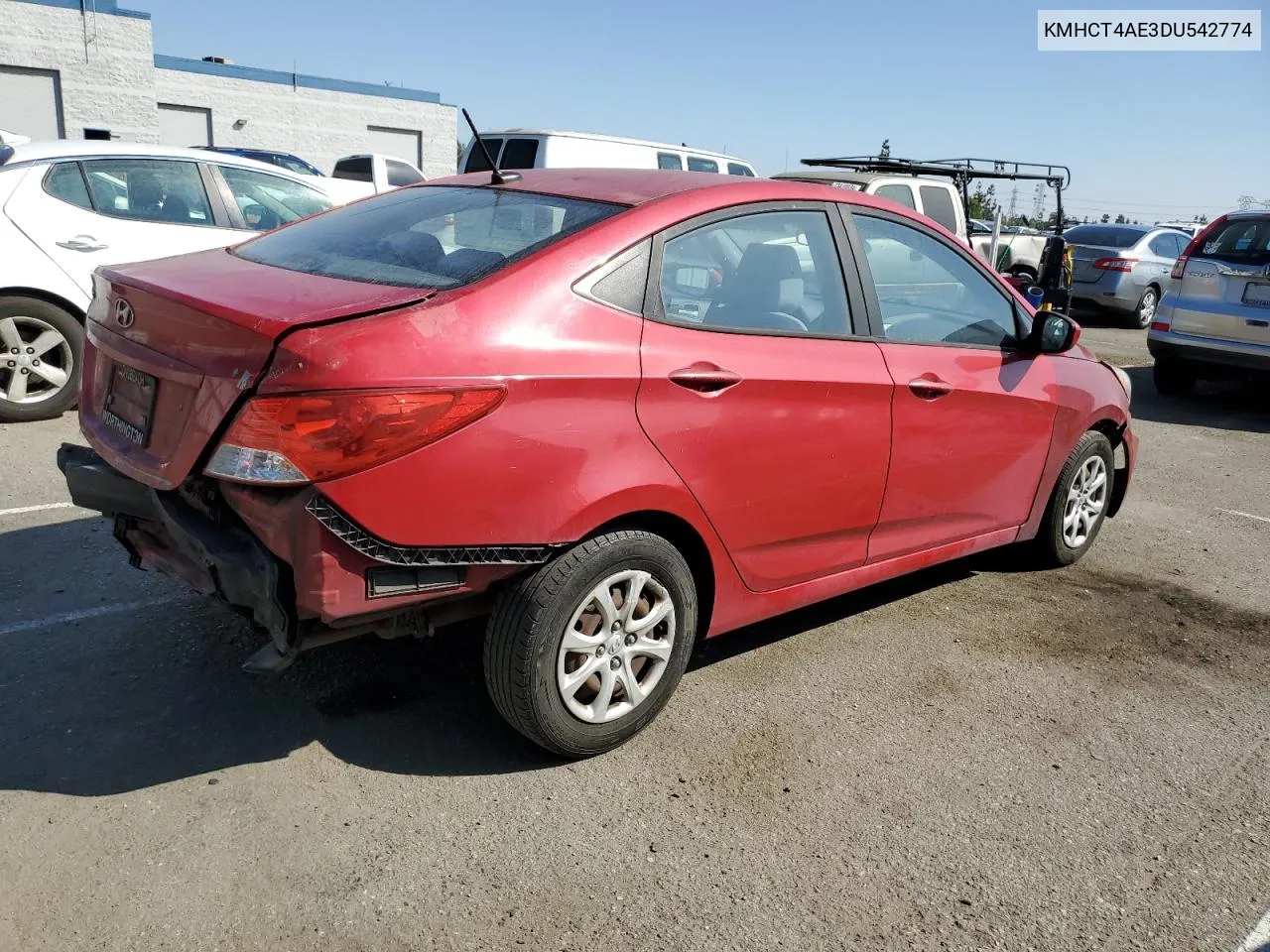 2013 Hyundai Accent Gls VIN: KMHCT4AE3DU542774 Lot: 72284304