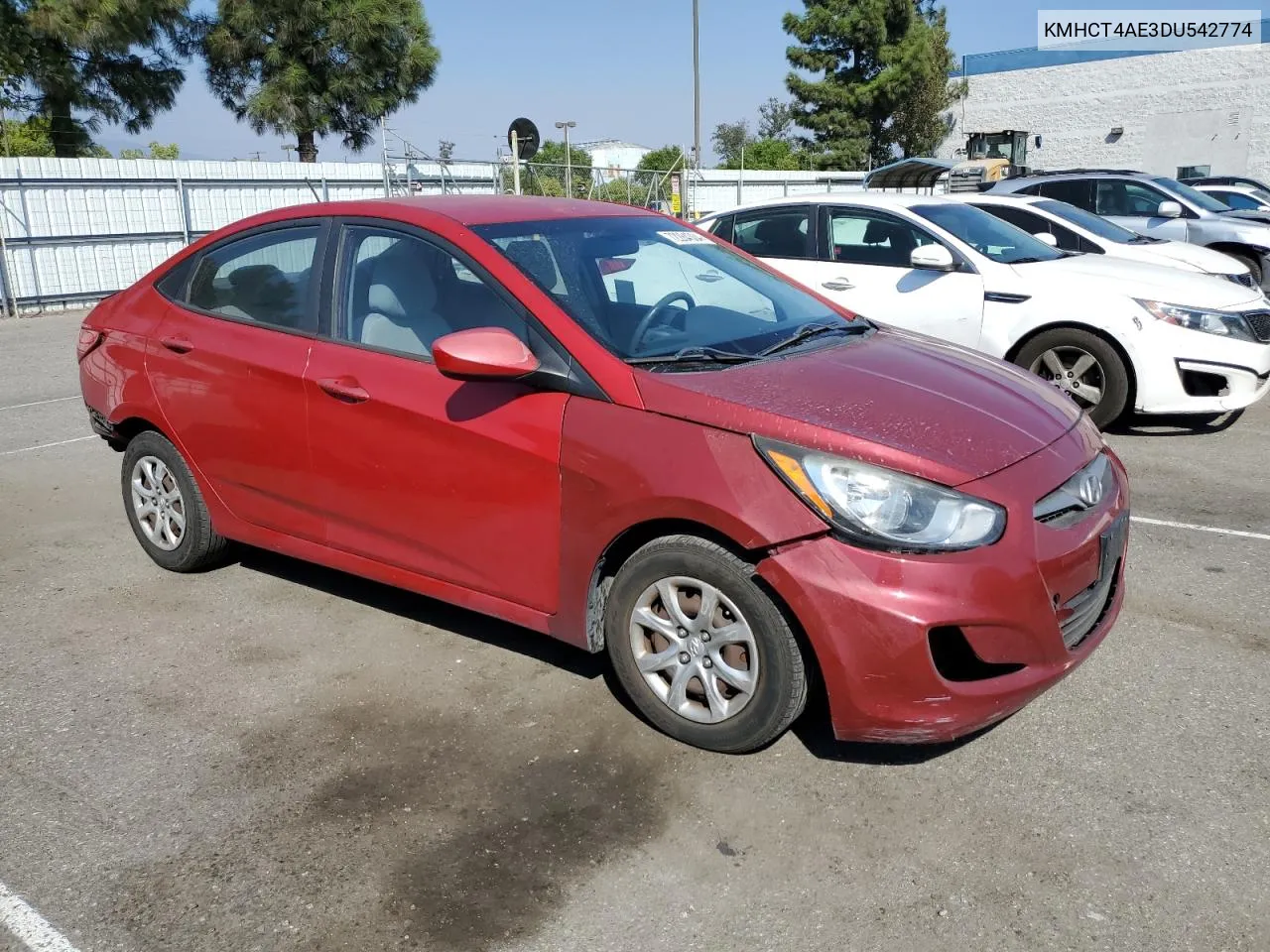 2013 Hyundai Accent Gls VIN: KMHCT4AE3DU542774 Lot: 72284304