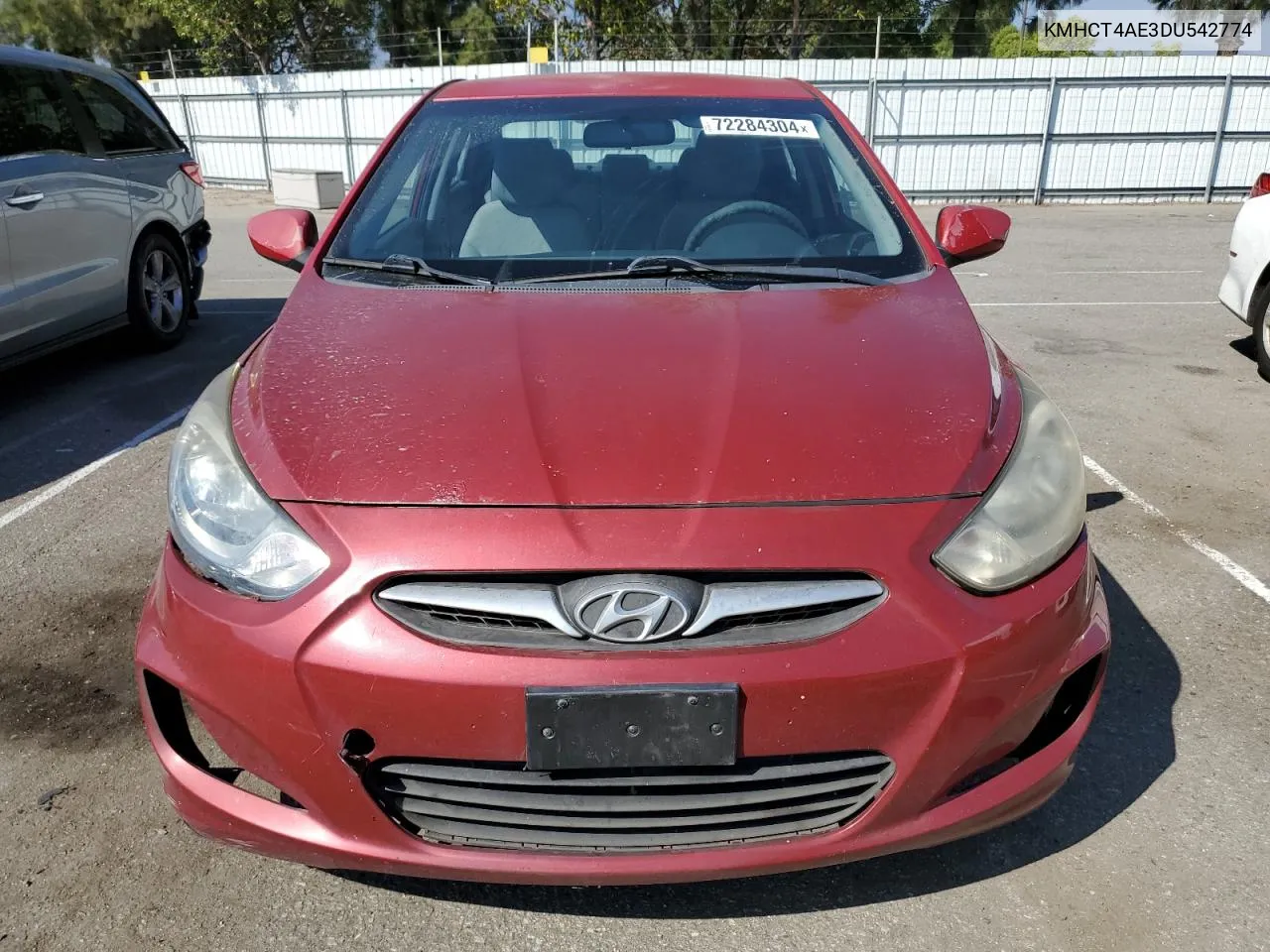 2013 Hyundai Accent Gls VIN: KMHCT4AE3DU542774 Lot: 72284304