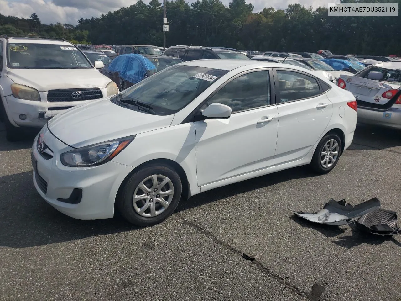 2013 Hyundai Accent Gls VIN: KMHCT4AE7DU352119 Lot: 72681844