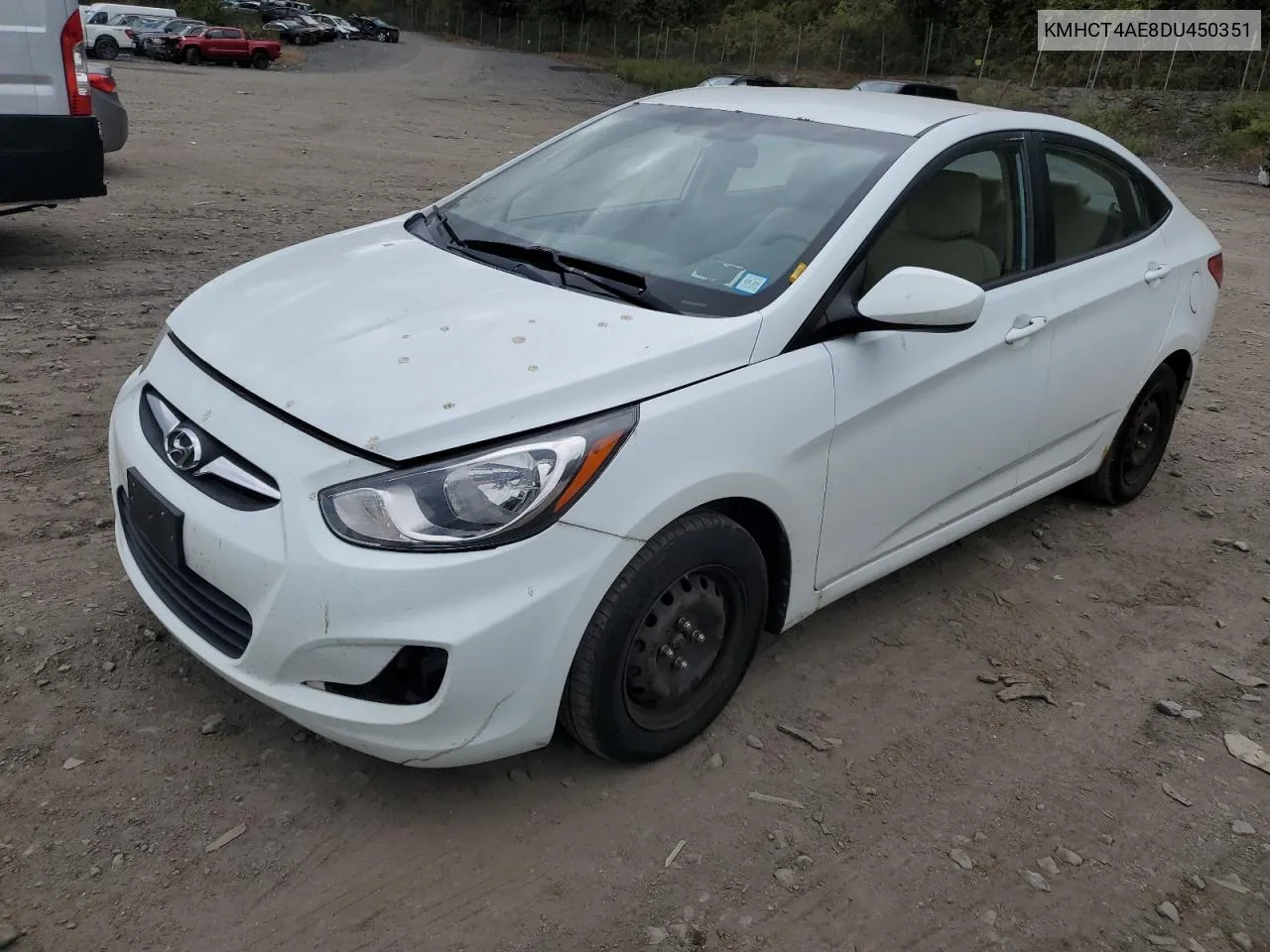 2013 Hyundai Accent Gls VIN: KMHCT4AE8DU450351 Lot: 74112234