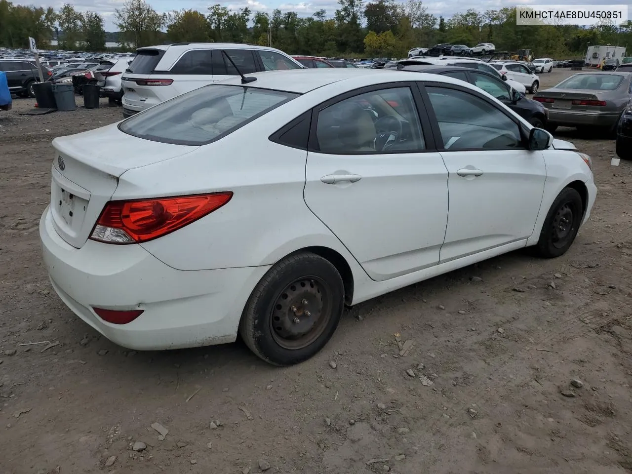 2013 Hyundai Accent Gls VIN: KMHCT4AE8DU450351 Lot: 74112234