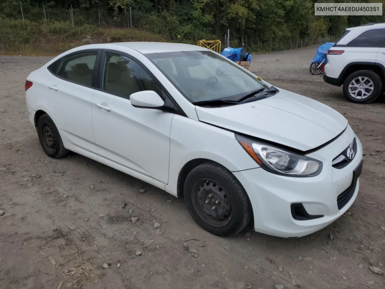 2013 Hyundai Accent Gls VIN: KMHCT4AE8DU450351 Lot: 74112234