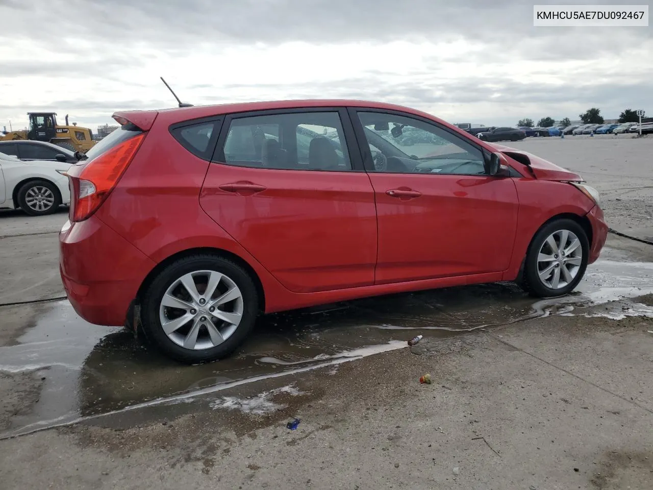 2013 Hyundai Accent Gls VIN: KMHCU5AE7DU092467 Lot: 74228374