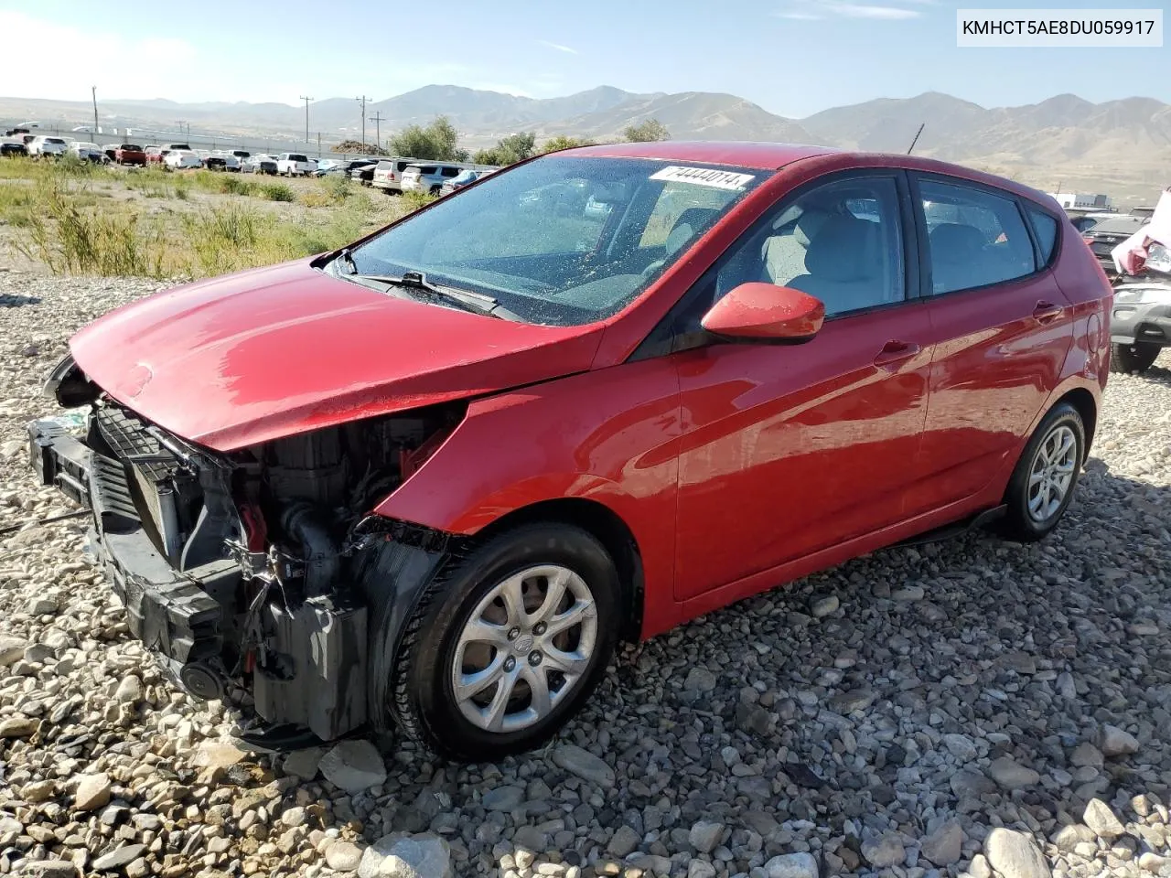 2013 Hyundai Accent Gls VIN: KMHCT5AE8DU059917 Lot: 74444014