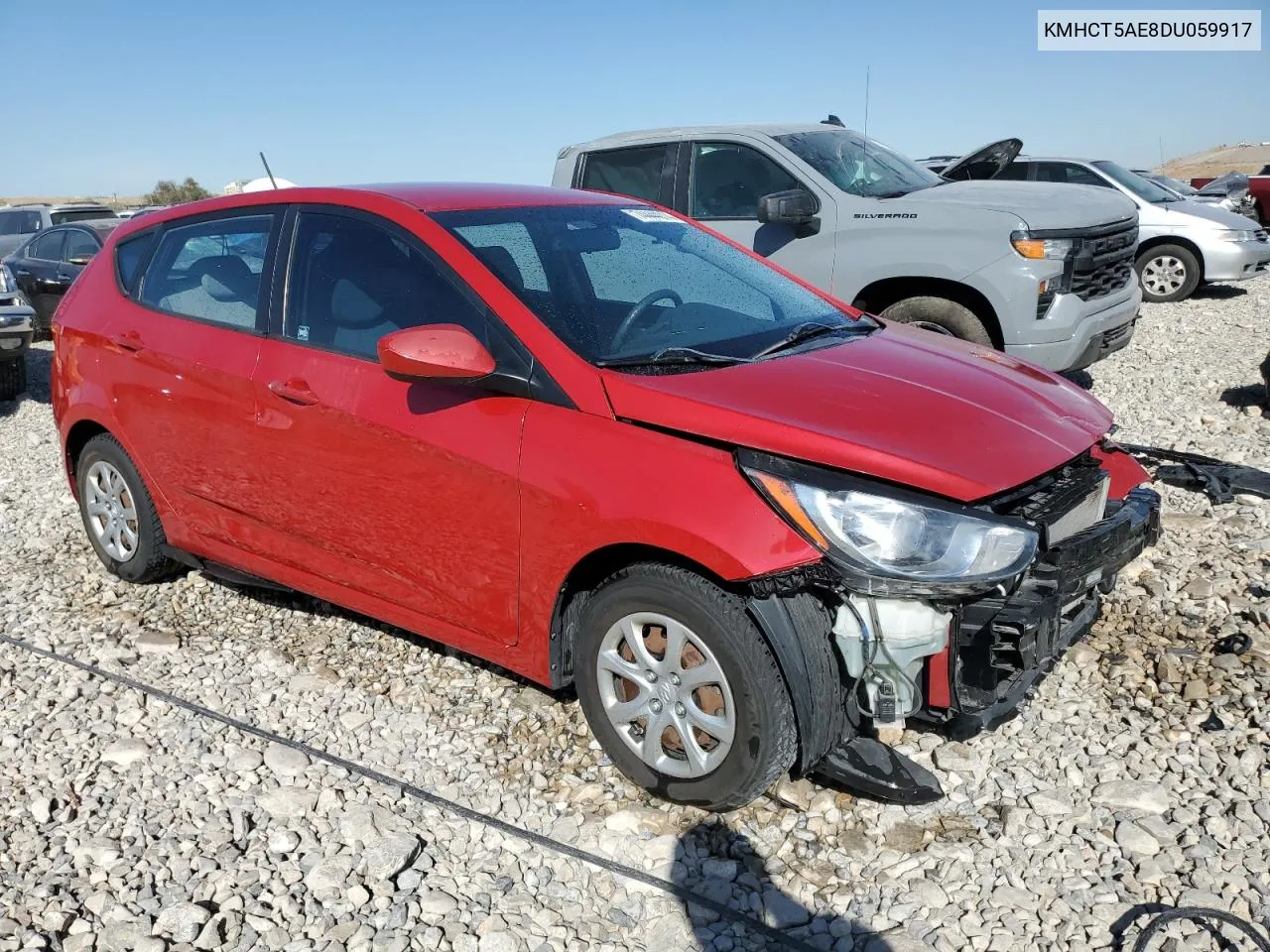 2013 Hyundai Accent Gls VIN: KMHCT5AE8DU059917 Lot: 74444014