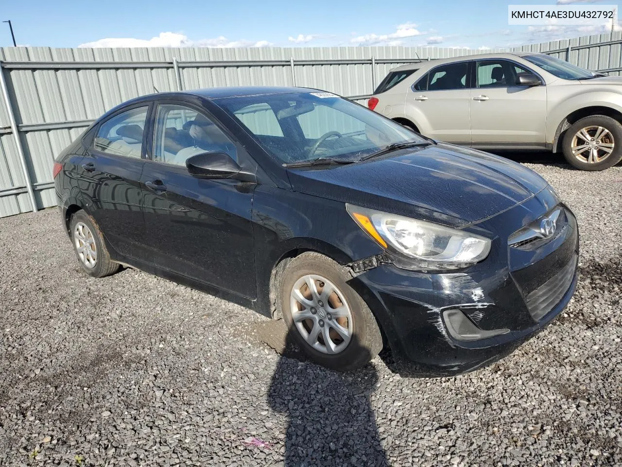 2013 Hyundai Accent Gls VIN: KMHCT4AE3DU432792 Lot: 74820994