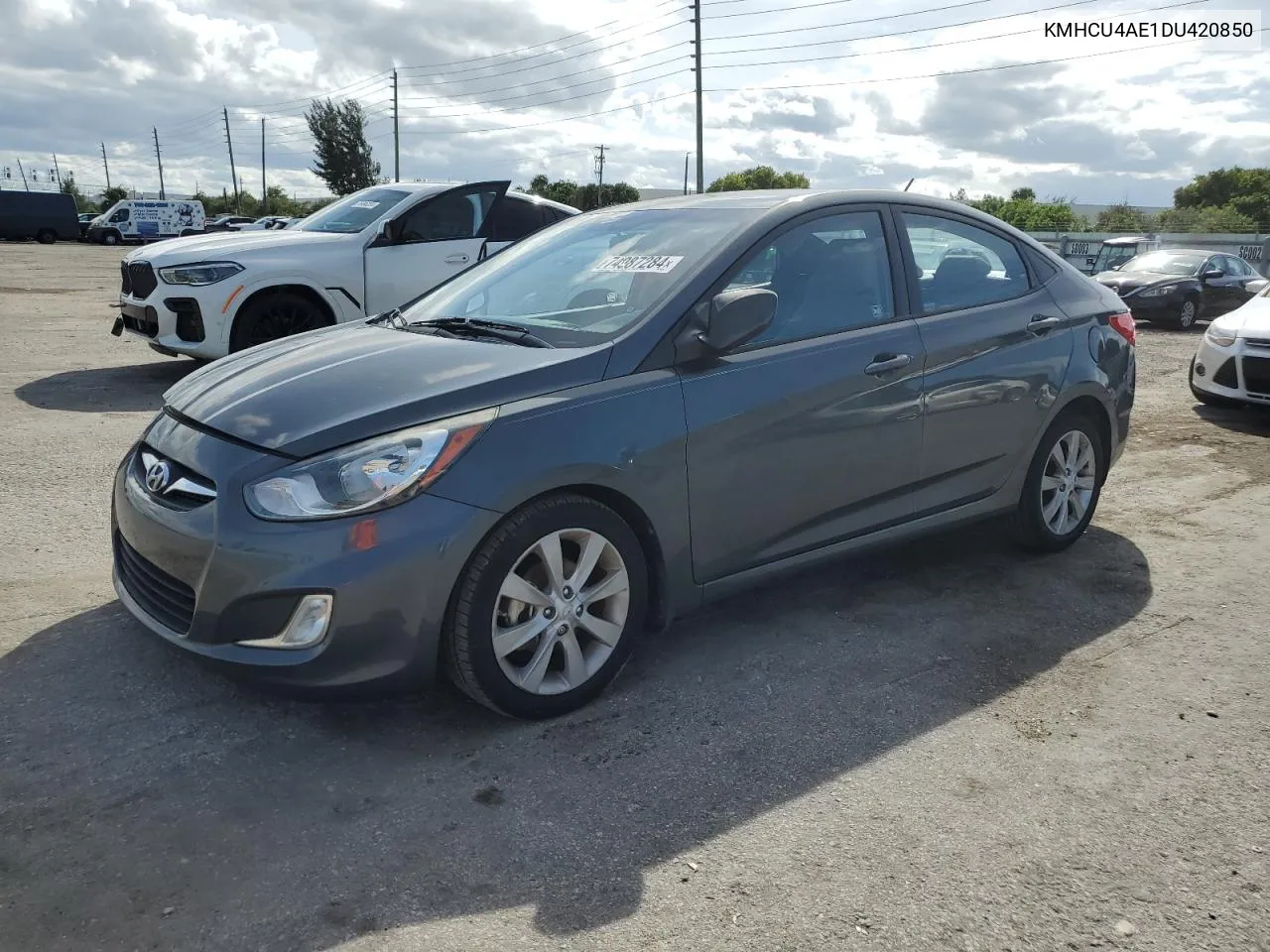 2013 Hyundai Accent Gls VIN: KMHCU4AE1DU420850 Lot: 74987284