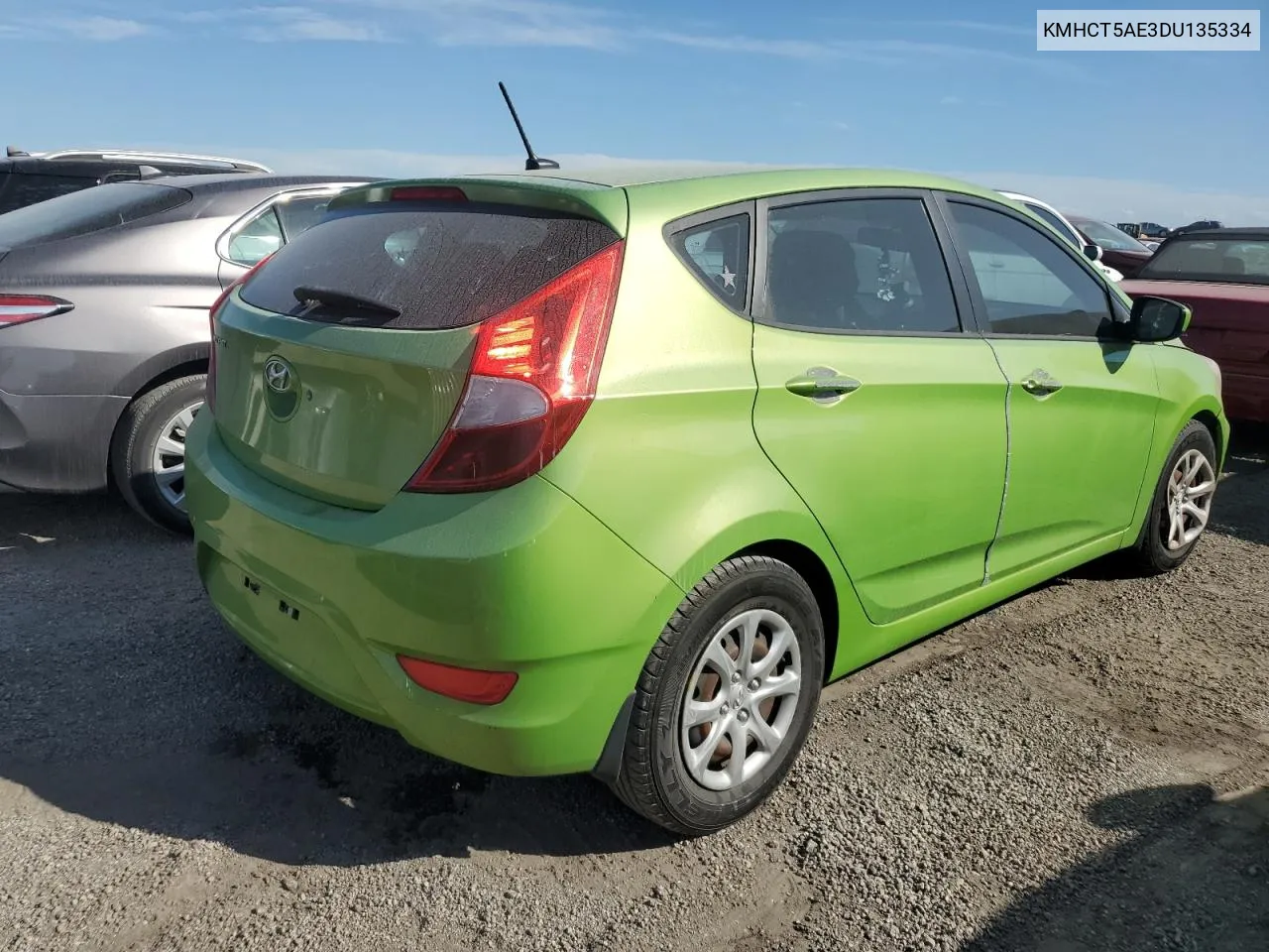 2013 Hyundai Accent Gls VIN: KMHCT5AE3DU135334 Lot: 75125894