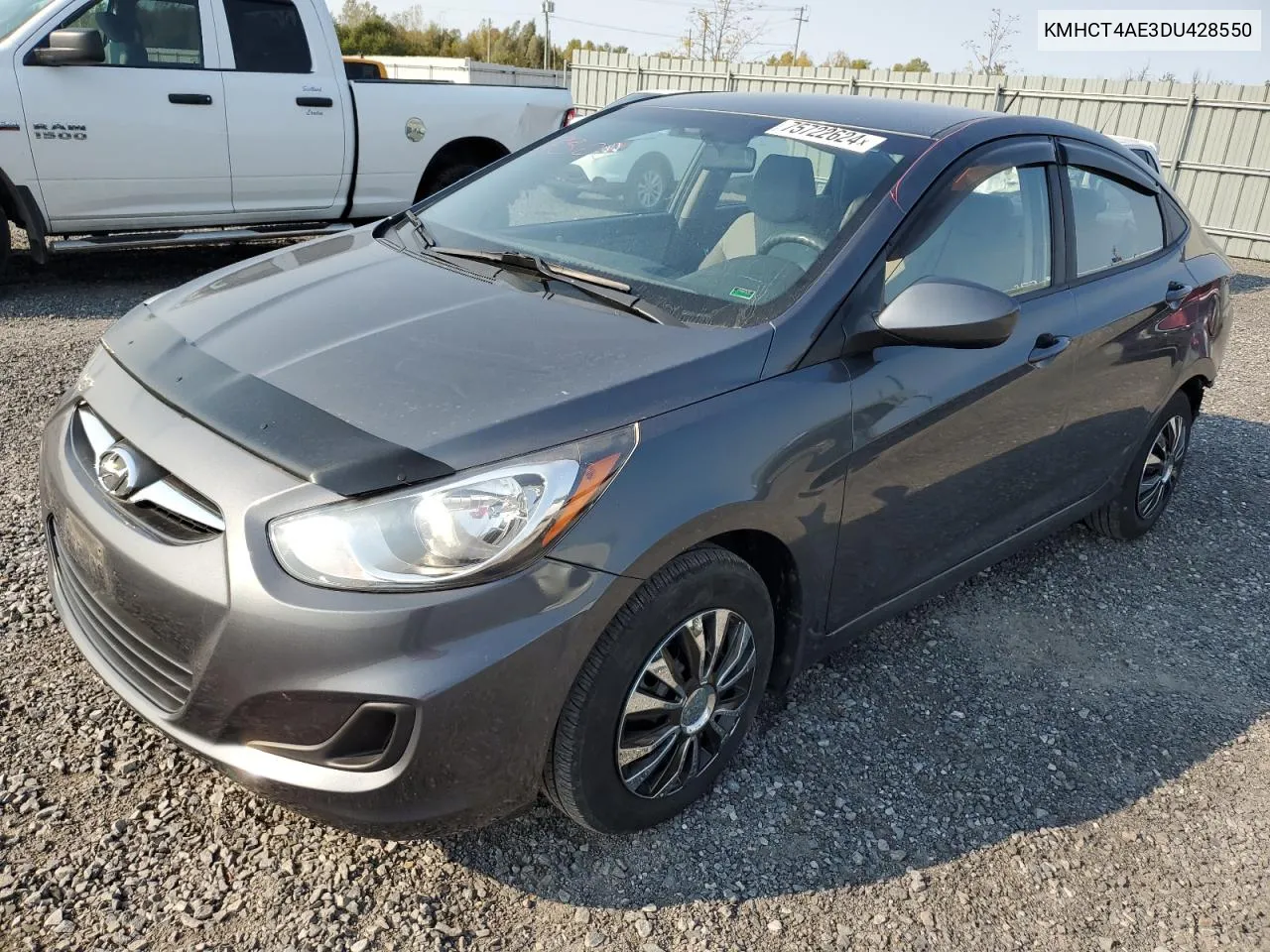 2013 Hyundai Accent Gls VIN: KMHCT4AE3DU428550 Lot: 75722624