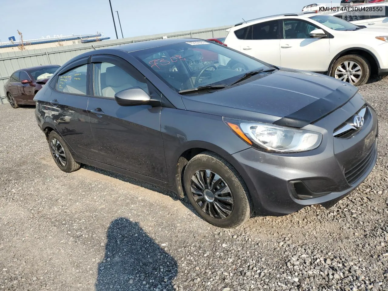 2013 Hyundai Accent Gls VIN: KMHCT4AE3DU428550 Lot: 75722624