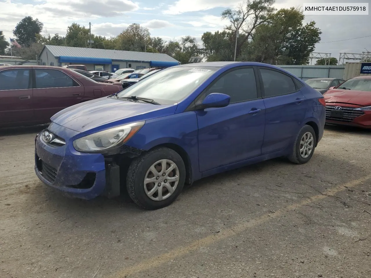 2013 Hyundai Accent Gls VIN: KMHCT4AE1DU575918 Lot: 77116544