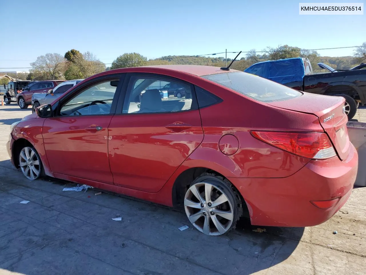 2013 Hyundai Accent Gls VIN: KMHCU4AE5DU376514 Lot: 77152314