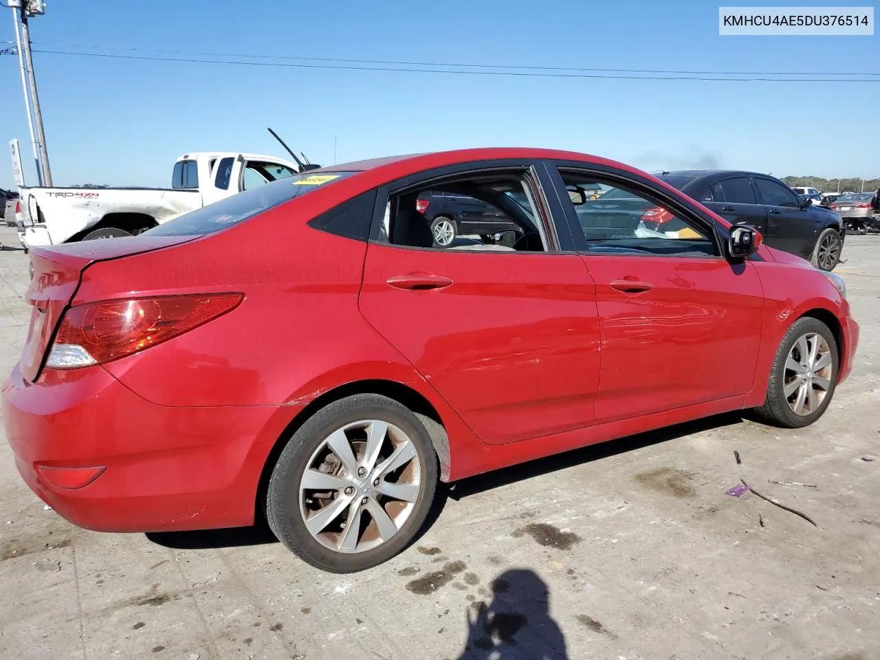 2013 Hyundai Accent Gls VIN: KMHCU4AE5DU376514 Lot: 77152314