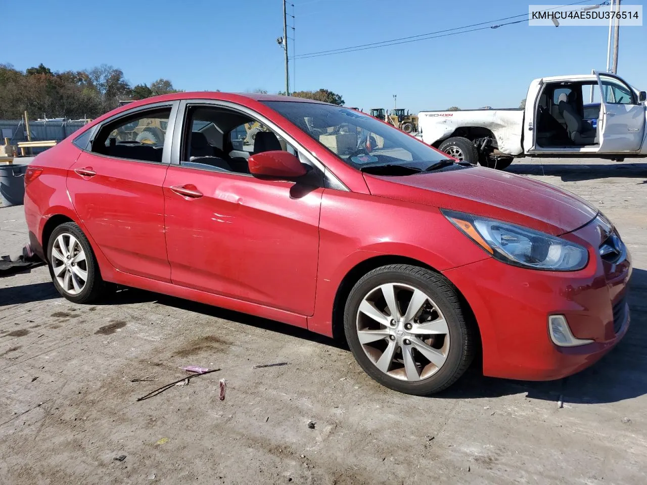 2013 Hyundai Accent Gls VIN: KMHCU4AE5DU376514 Lot: 77152314