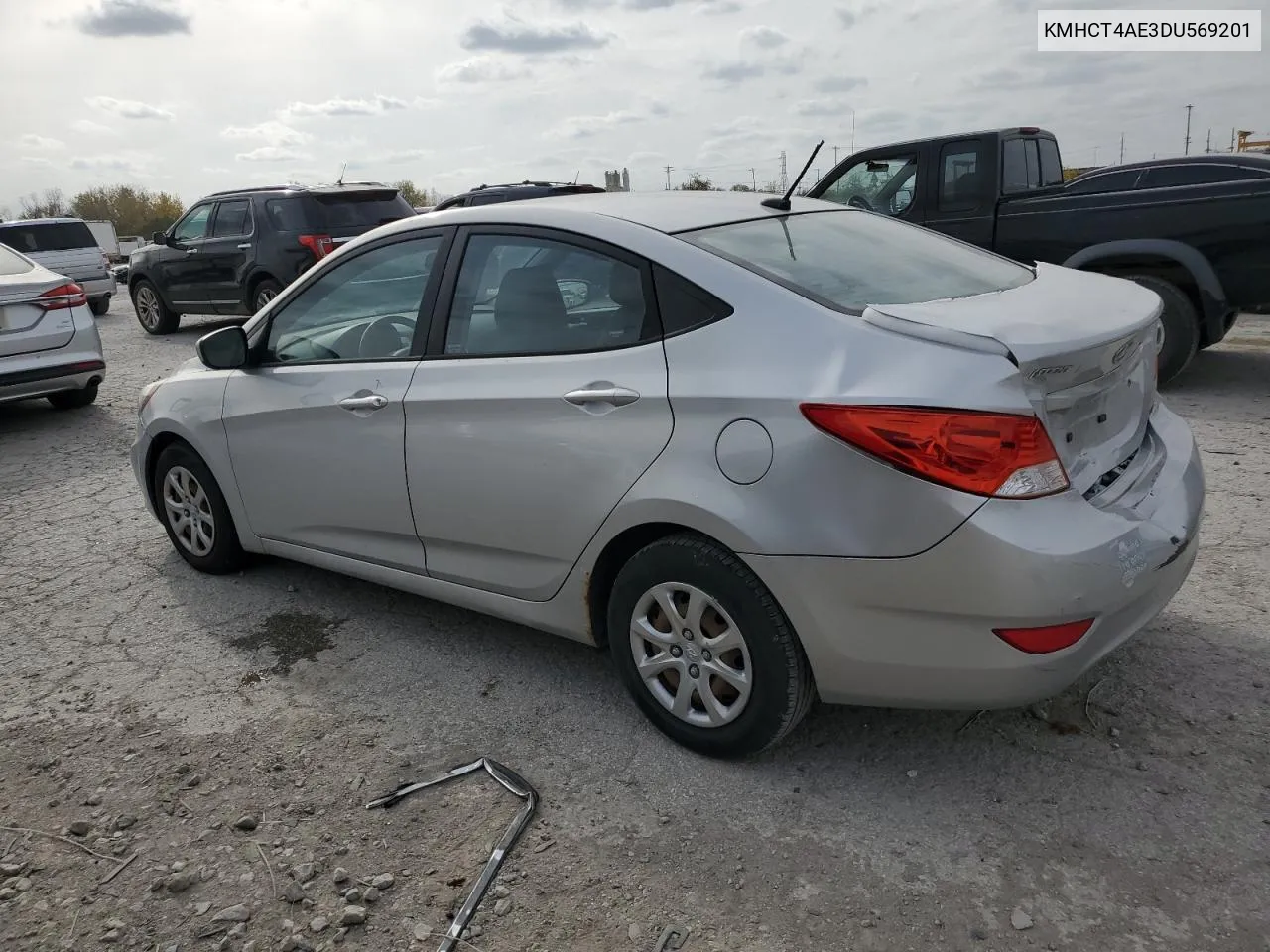 2013 Hyundai Accent Gls VIN: KMHCT4AE3DU569201 Lot: 78073264