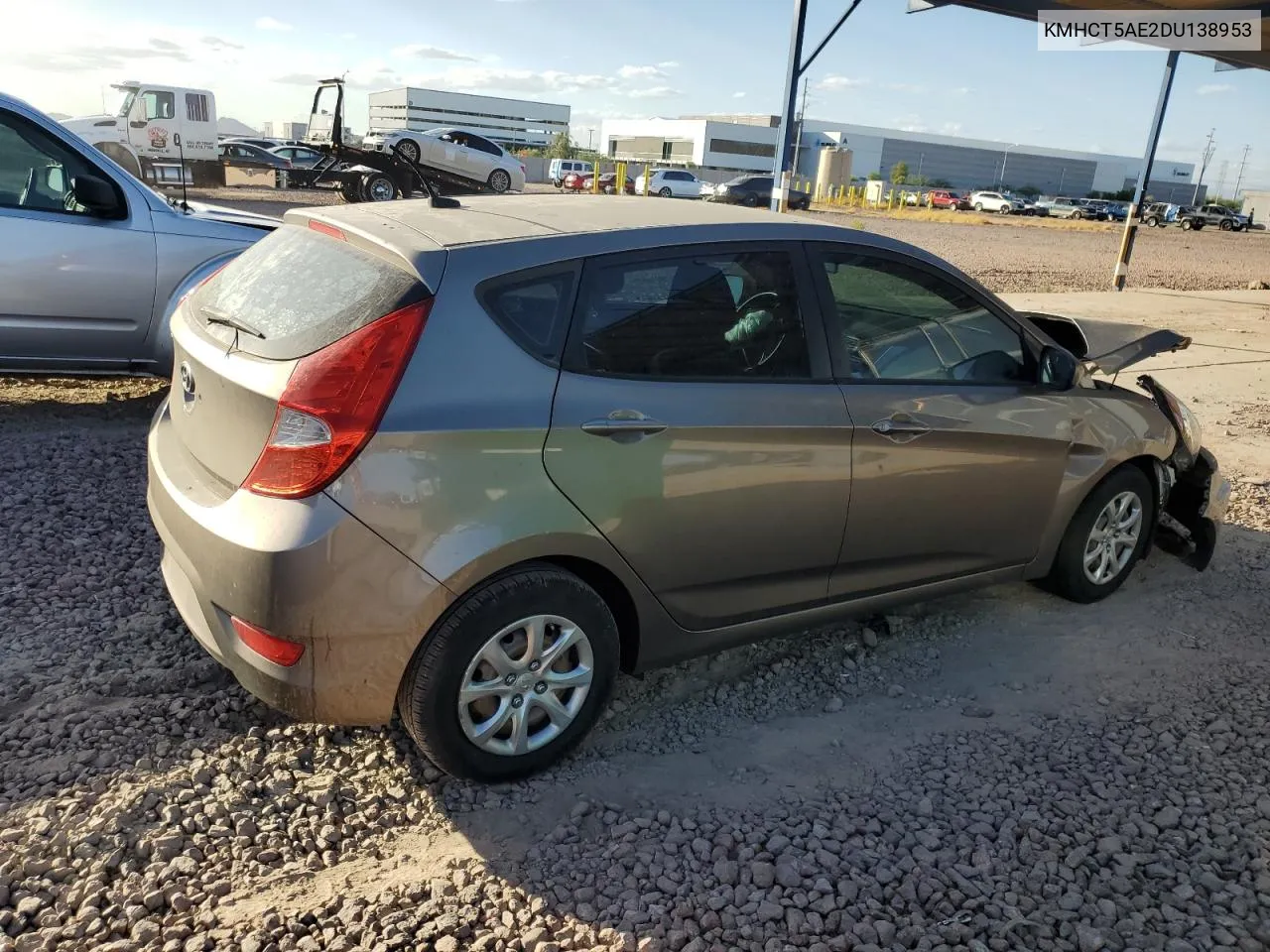 2013 Hyundai Accent Gls VIN: KMHCT5AE2DU138953 Lot: 78225554