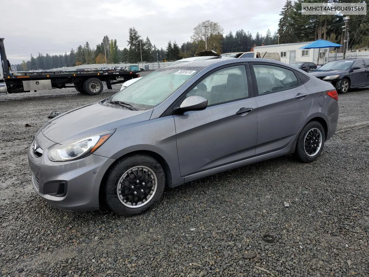 2013 Hyundai Accent Gls VIN: KMHCT4AE9DU491569 Lot: 78381474