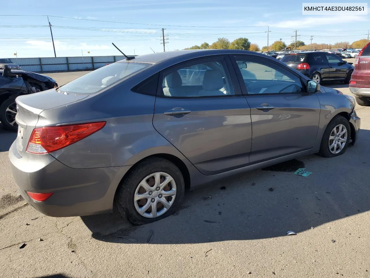 2013 Hyundai Accent Gls VIN: KMHCT4AE3DU482561 Lot: 78494474