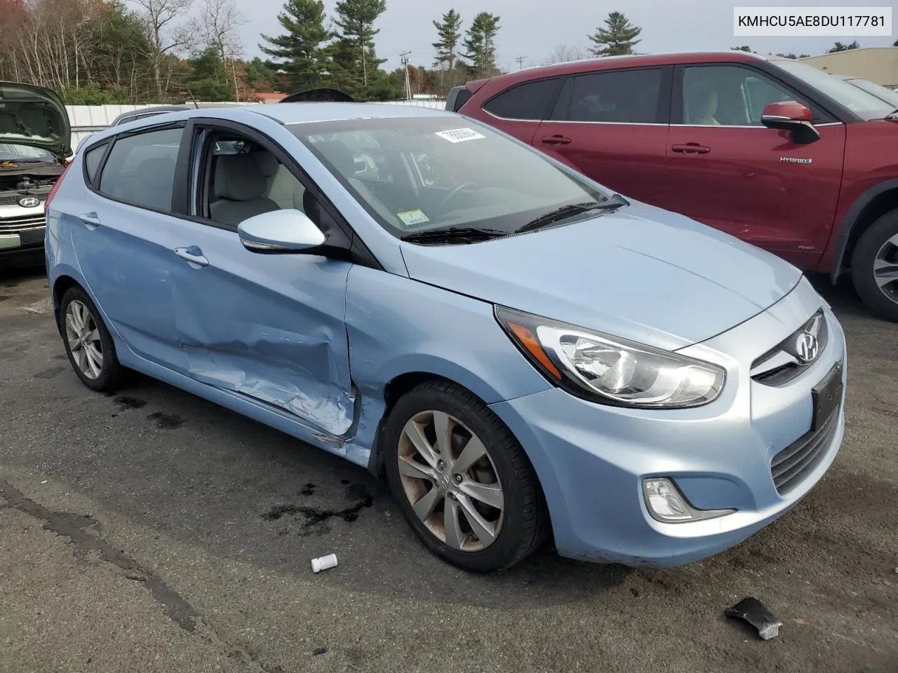 2013 Hyundai Accent Gls VIN: KMHCU5AE8DU117781 Lot: 78880864