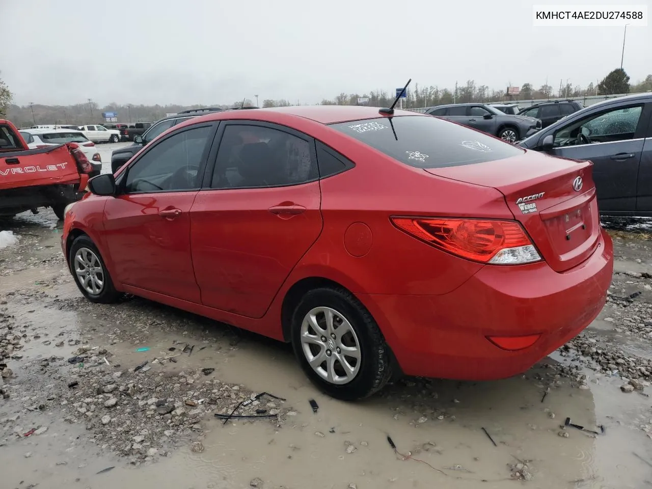 2013 Hyundai Accent Gls VIN: KMHCT4AE2DU274588 Lot: 79053864