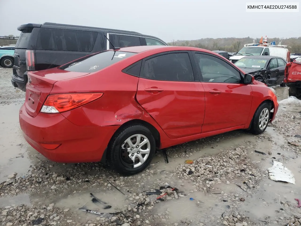 2013 Hyundai Accent Gls VIN: KMHCT4AE2DU274588 Lot: 79053864