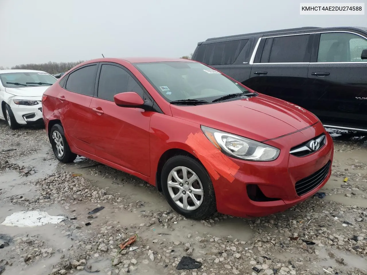 2013 Hyundai Accent Gls VIN: KMHCT4AE2DU274588 Lot: 79053864