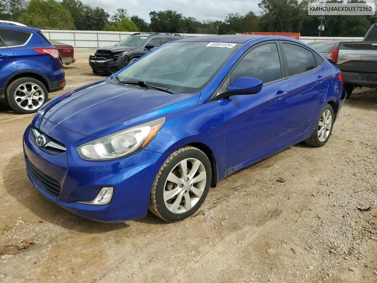 2013 Hyundai Accent Gls VIN: KMHCU4AEXDU372362 Lot: 80061534