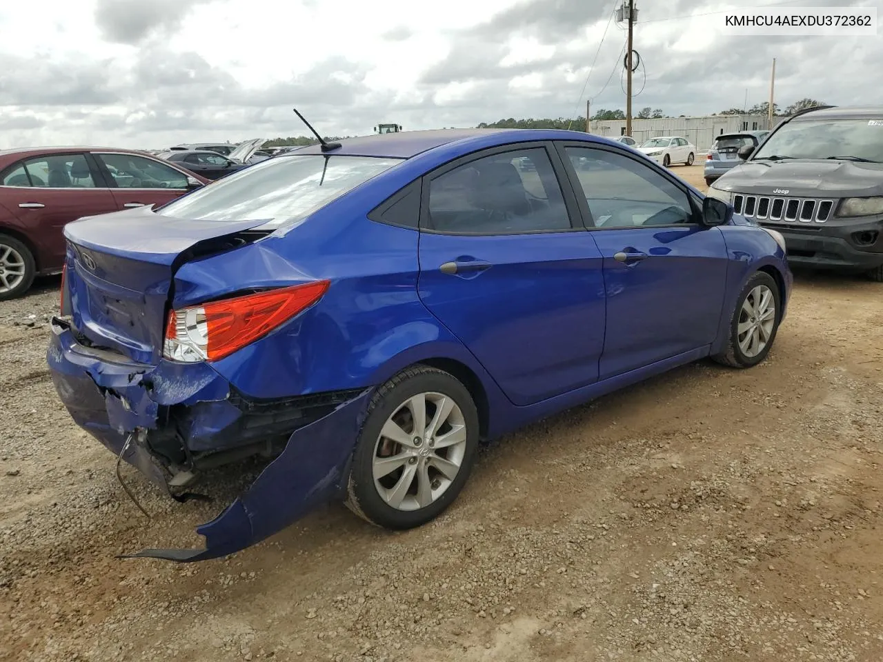 2013 Hyundai Accent Gls VIN: KMHCU4AEXDU372362 Lot: 80061534