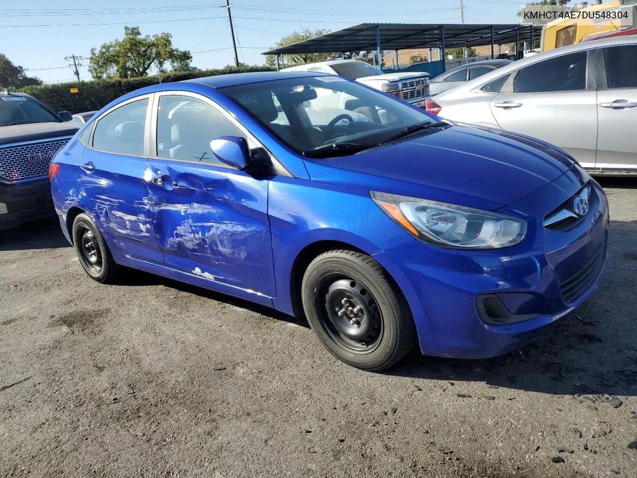 2013 Hyundai Accent Gls VIN: KMHCT4AE7DU548304 Lot: 80084254